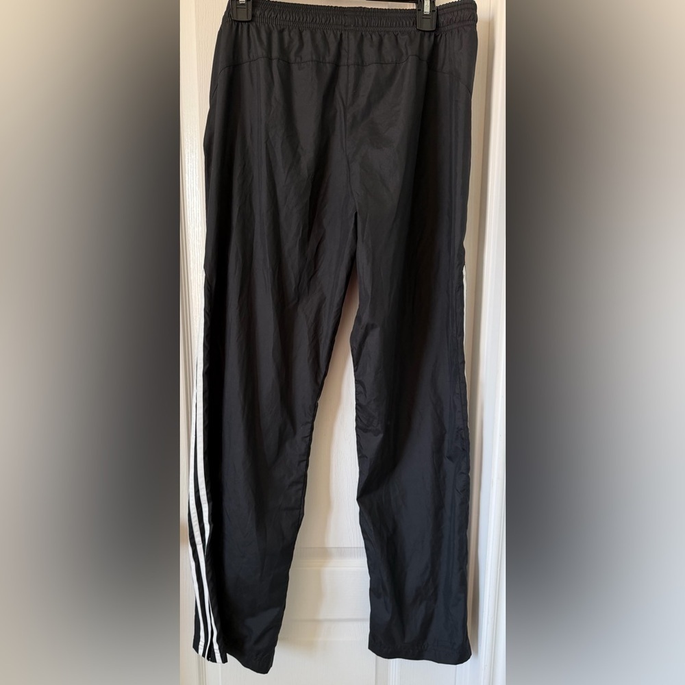 Adidas Black Athletic Pants with White Accents Size-M - Picture 8 of 9